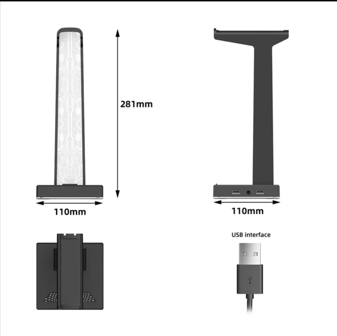 RGB headset stand